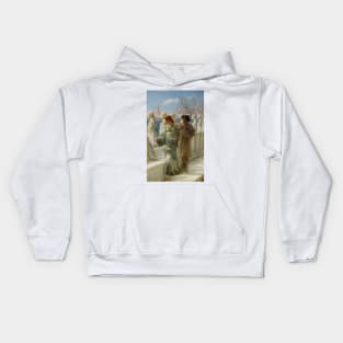 Past And Present Generations by Lawrence Alma-Tadema Kids Hoodie